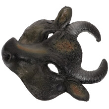 3Pcs Intricate PU Bull Masquerade Mask for Festival Decor