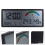 2Pcs Black ABS Digital Clock with Large LCD Screen and Alarm 10