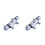2Pcs Silver Mixing Shower Valve 3-Way Water Control 4