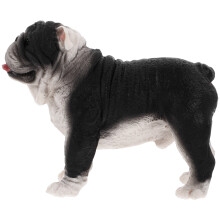 2Pcs Plastic Bulldog Figurine Decorative Dog Ornament