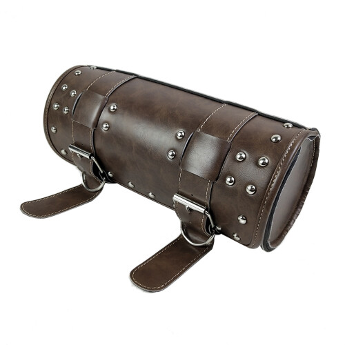 motorcycle handlebar bag waterproof pu pack tool holder brownish green