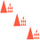 24Pièces Fanions Cyclisme PVC Orange Usage Extérieur 8