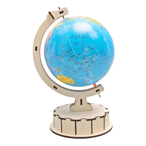 2Pièces Globe Éducatif Terre En Bois DIY Enfant 1