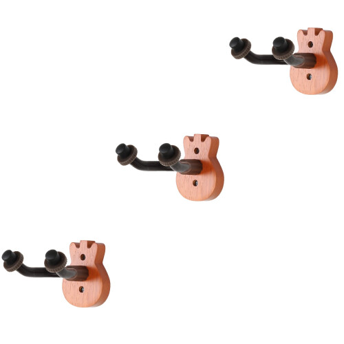 3Pièces Support Mural Pour Guitare Violon Ukulélé Design Élégant 2
