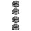 4Pièces Casquette Résille Noire Durable Multi-Usage Confortable 7