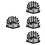 4Pièces Casquette Résille Noire Durable Multi-Usage Confortable 5