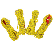 8Pcs Yellow Reflective Tent Guy Lines Nylon Rope with Adjustable Hooks
