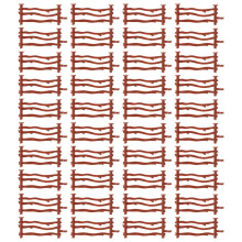 300Pcs Brown Fence Model Toy Lightweight PP DIY Garden Decor Panels