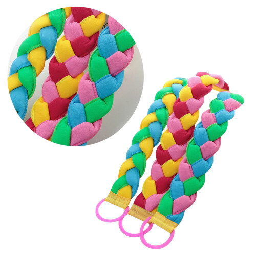 2Pcs Colorful Long Back-Pulling Bath Towel Thickened Durable Material
