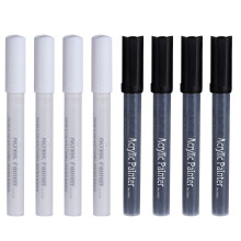 8Pcs Ergonomic Acrylic Paint Pens Assorted Colors for Creative DIY Use
