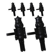 18Pcs Elegant Black Nutcracker Napkin Buckles Durable Alloy Decor