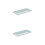 2Pcs Elegant Sky-Blue Ceramic Food Serving Plates Rectangular Design 11