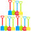 12Pcs Plastic Kids Sand Digging Assorted Colors Beach Play Set 4