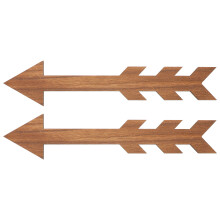 4Pcs Solid Wood Arrow Wall Art for Mailbox Vintage Outdoor Decoration