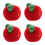 4Pcs Red Plush Cushions Soft Fruit Pillows Decorative Sofa Chair 10