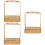 3Pcs Wrought Iron Cup Rack Golden Storage Basket with Hooks 7