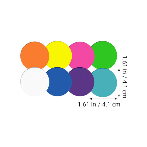 Notes Autoadhésives Rondes En Pet Couleurs Variées Bureau 1