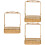3Pcs Wrought Iron Cup Rack Golden Storage Basket with Hooks 6