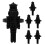18Pcs Elegant Black Nutcracker Napkin Buckles Durable Alloy Decor 2