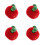 4Pcs Red Plush Cushions Soft Fruit Pillows Decorative Sofa Chair 8
