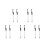 10Pcs Stainless Steel Cigar Punch Cutter Durable Multicolor Draw Tool 8