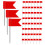 100Pcs Red Map Marking Push Pins Flags for Office and School 10