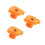3Pcs Electronic Keyboard Power Button Replacement in Orange Rubber 9