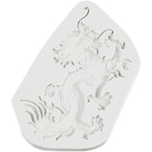 2Pcs Flexible Silicone Dragon Mold Grey Non-Stick DIY Chocolate Baking