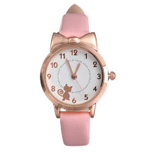 2Pcs Golden Cartoon Kids Watch Fashionable Casual Strap Watch