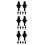 18Pcs Elegant Black Nutcracker Napkin Buckles Durable Alloy Decor 8