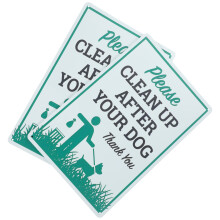 8Pcs Dog Toilet Warning Signs Metal Hanging Backyard Signs