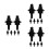 18Pcs Elegant Black Nutcracker Napkin Buckles Durable Alloy Decor 6