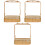3Pcs Wrought Iron Cup Rack Golden Storage Basket with Hooks 3