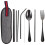 5Sets Travel Tableware Kit Stainless Steel Spoon Fork Chopsticks 1