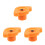 3Pcs Electronic Keyboard Power Button Replacement in Orange Rubber 8