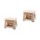 2Pièces Portable Beige En PP Peu Encombrant 2