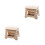 2Pièces Portable Beige En PP Peu Encombrant 6