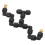 4Pcs Adjustable Black Garden Spray Misting Nozzles ABS Copper Material 1