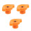 3Pcs Electronic Keyboard Power Button Replacement in Orange Rubber 4
