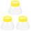 3Pcs Durable Yellow Magnifying Jar Insects Breeding Accessory 2