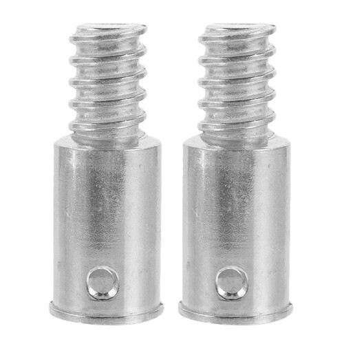 8Pcs Aluminum Alloy Broom Handle Adapter Threaded Pole Tips Silver