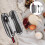 5Sets Travel Tableware Kit Stainless Steel Spoon Fork Chopsticks 6