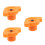 3Pcs Electronic Keyboard Power Button Replacement in Orange Rubber 6