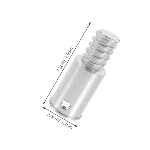 8Pcs Aluminum Alloy Broom Handle Adapter Threaded Pole Tips Silver 2