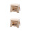 2Pièces Portable Beige En PP Peu Encombrant 5