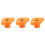 3Pcs Electronic Keyboard Power Button Replacement in Orange Rubber 7
