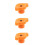 3Pcs Electronic Keyboard Power Button Replacement in Orange Rubber 5
