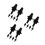 18Pcs Elegant Black Nutcracker Napkin Buckles Durable Alloy Decor 9