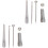 2 Sets Pcs Floor Caulking Squeegee Alloy Spherical 4