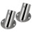 8Pcs Stainless Rod Socket Closet Bracket Silver for Bathroom 1